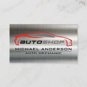 Mechanic   Auto Repair Car   Wrenches   Metallic  Business Card