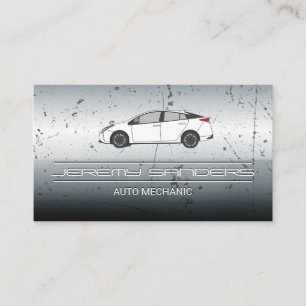Mechanic   Auto Repair Logo   White Automobile Business Card