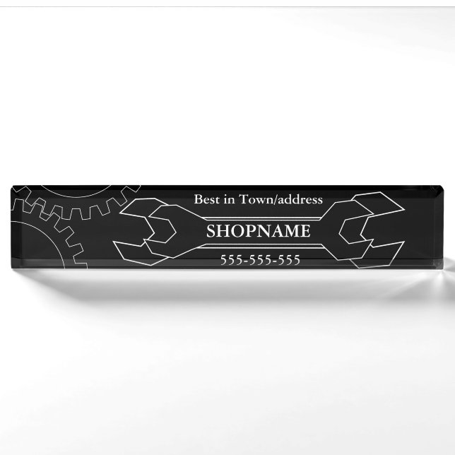 Mechanic/Auto Shop Nameplate (Front)