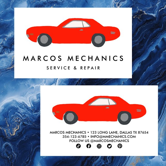 MECHANIC Automobile Classic Car Auto Repair CUSTOM Business Card (MECHANIC Automobile Classic Car Auto Repair CUSTOM Business Card
)
