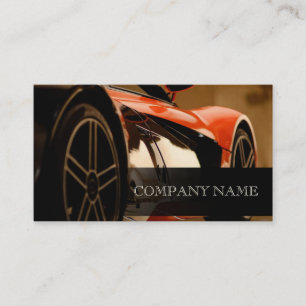 Mechanic Automotive Black  Back Fast Car Retro Business Card