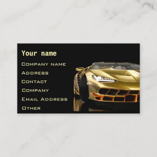 Mechanic Automotive Black Fast Speed Modern  Business Card