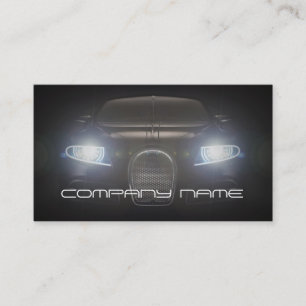 Mechanic Automotive Black Lights Front Night Business Card