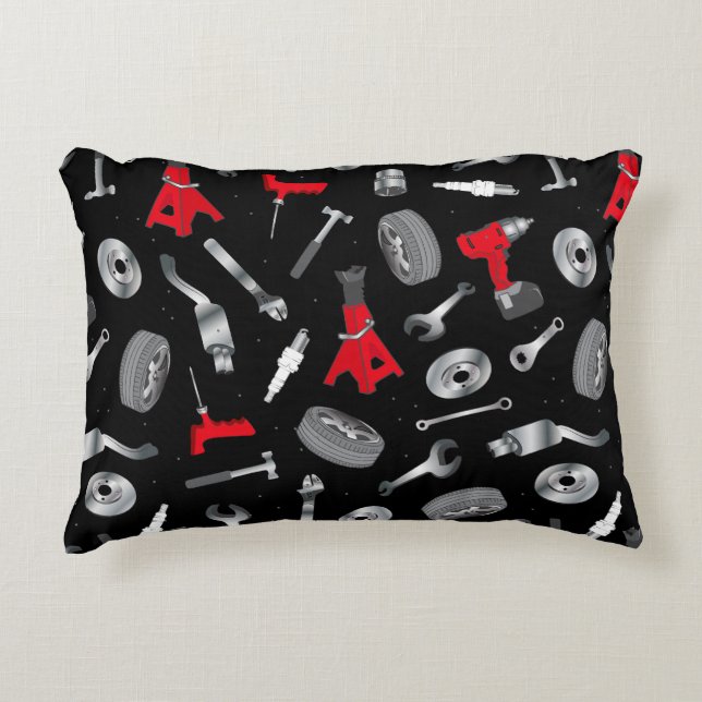 Mechanic Automotive Service Technician Accent Pillow (Front)