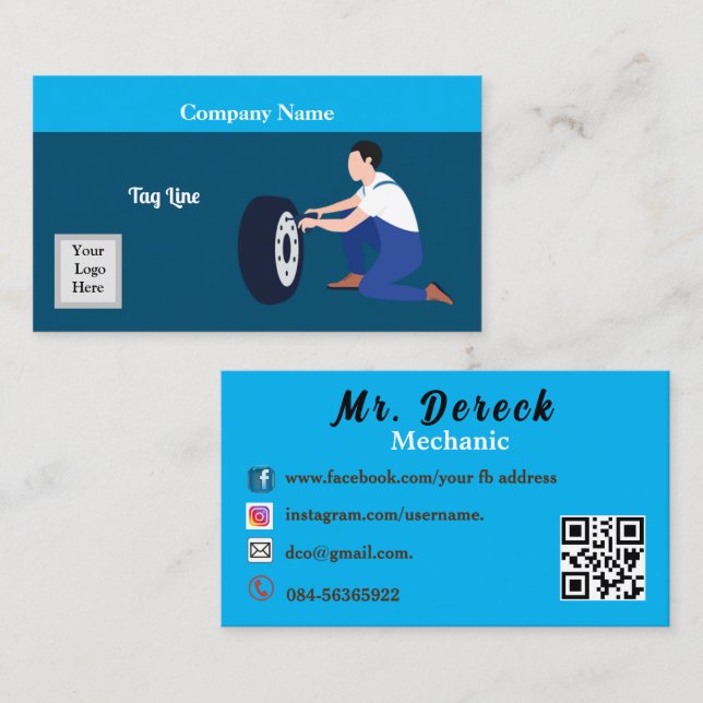 Mechanic Business Card (Front/Back)