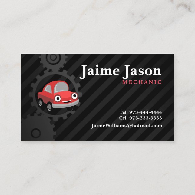 Mechanic Business Cards (Back)