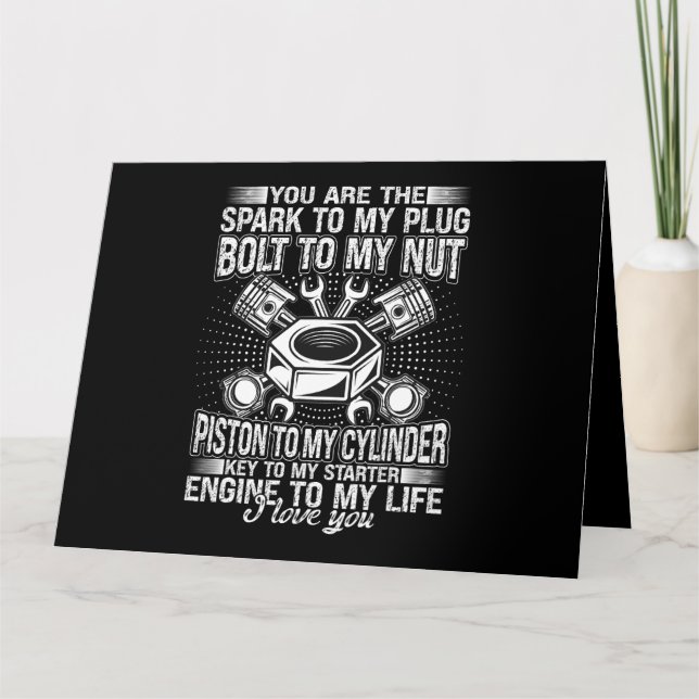 Mechanic Car Guy Bolt To My Nut Piston To My Cylin Card (Front)