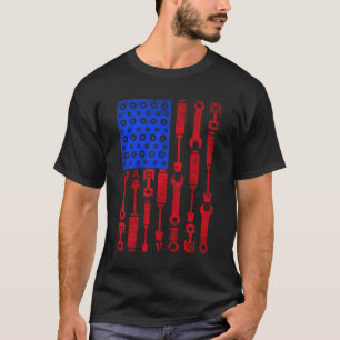 Mechanic Car Lover Shirt American US Flag