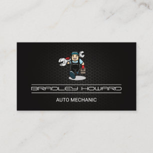 Mechanic Cartoon   Car Repair Business Card