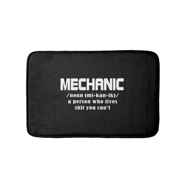Mechanic Christmas Bath Mat (Front)