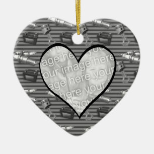 Mechanic Christmas Heart Photo Ornament