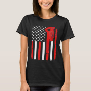 Mechanic Cnc Mechanic Tools Usa Flag Handyman Mach T-Shirt