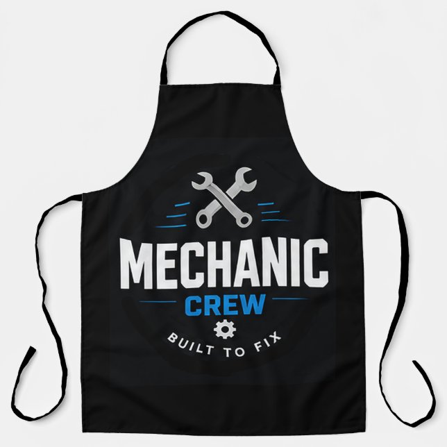 🔧 Mechanic Crew Modern Garage Staff  🔧 Apron (Front)