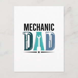 Mechanic Dad Vintage Tool Typography Design_1 Postcard