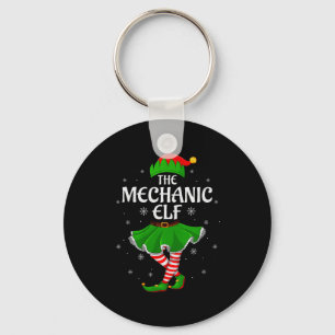 Mechanic Elf Christmas Family Girls Women Elf Squa Keychain