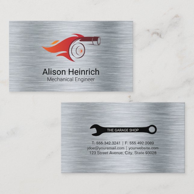 Mechanic | Engineer | Turbo | Wrenches Business Card (Front/Back)