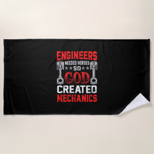 Mechanic Engineers Needed Heroes Beach Towel