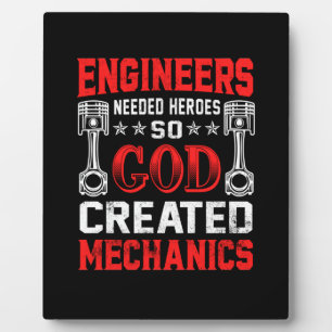 Mechanic Engineers Needed Heroes Plaque