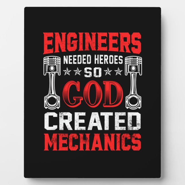 Mechanic Engineers Needed Heroes Plaque (Front)