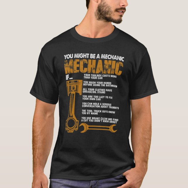 Mechanic Facts - Funny Diesel Mechanic T-Shirt (Front)
