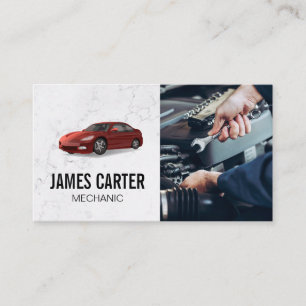 Mechanic Fixing   Car Logo Business Card