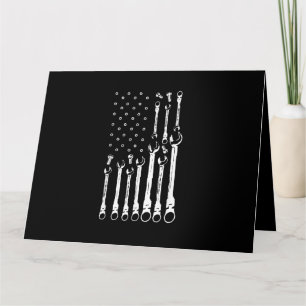 Mechanic Flag American Patriotic Flag Car Mechanic Card