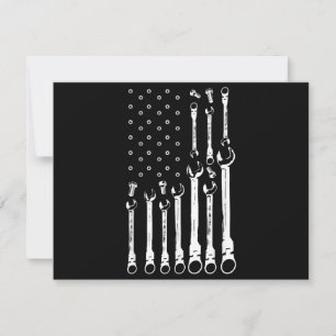 Mechanic Flag American Patriotic Flag Car Mechanic Invitation