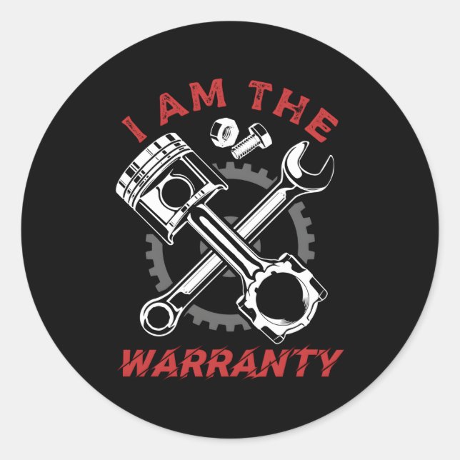 Mechanic Garage Car Car Mechanics Classic Round Sticker (Front)