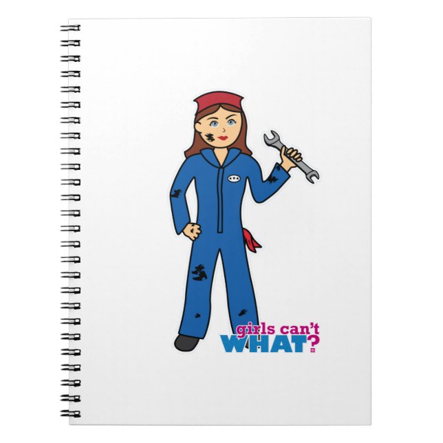 Mechanic Girl Notebook (Front)