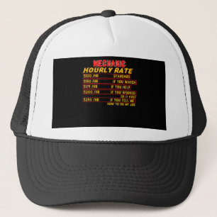 Mechanic Hourly Rate Trucker Hat