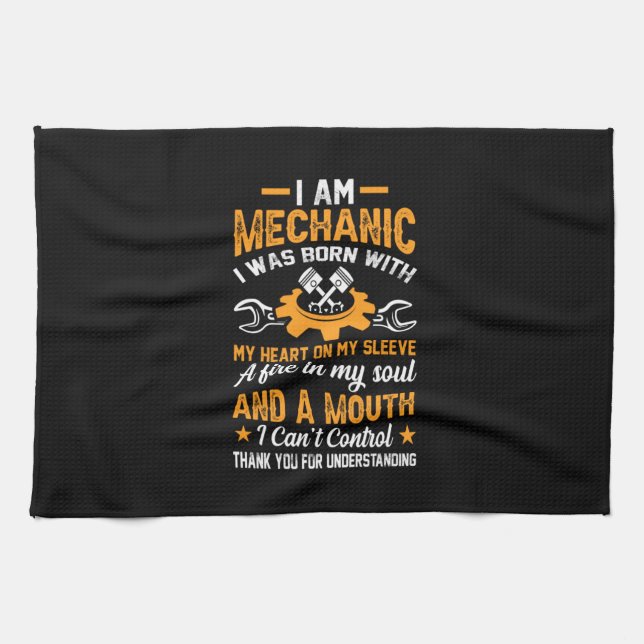 Mechanic I Am Mechanic Kitchen Towel (Horizontal)