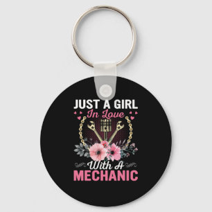 Mechanic Just A Girl In Love With A Mechanic Keychain