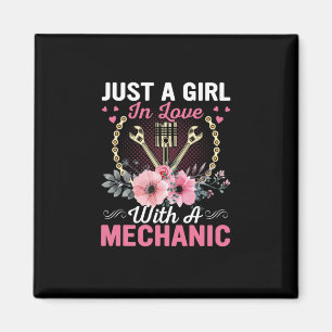 Mechanic Just A Girl In Love With A Mechanic Magnet