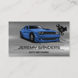 Mechanic Logo Street Racing Car Auto Business Card