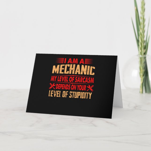 Mechanic Lovers | I Am A Mechanic Card (Front)
