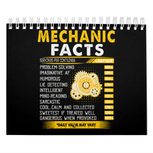 Mechanic Lovers   Mechanic Facts Calendar