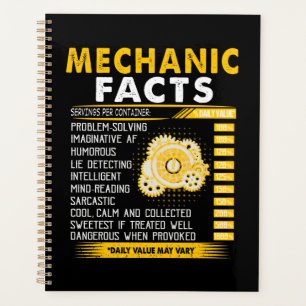 Mechanic Lovers Mechanic Facts Planner