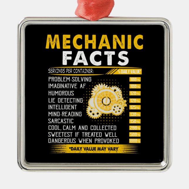 Mechanic Lovers | Mechanic's Wife Definition Metal Ornament (Front)