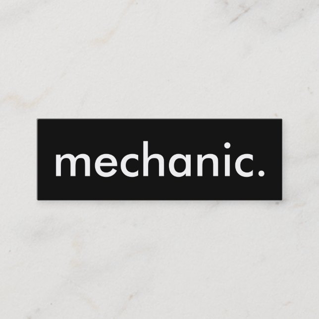 mechanic. loyalty punch card (Front)