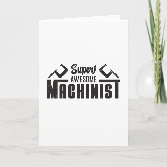 Mechanic Machine Machinist CNC Operator Funny Gift Card (Front)