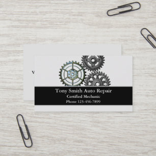 Mechanic Mechanical Engineer Auto Business Card
