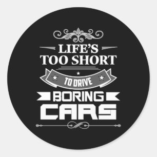 Mechanic Mechanics Wrench Car Tuning Gift Idea Classic Round Sticker
