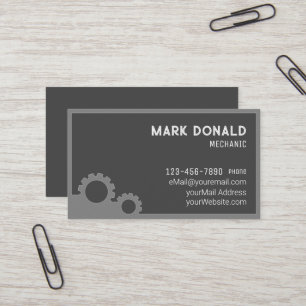 Mechanic Modern Custom Business Card