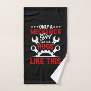 Mechanic Only A Mechanic's Girl Hand Towel