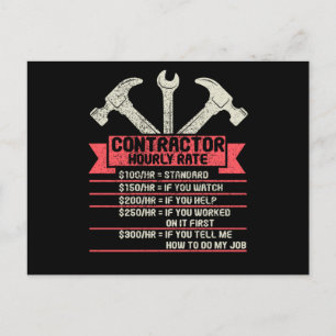 Mechanic Repair Hourly Rate Hourly Rate Postcard