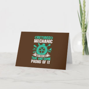 Mechanic Retired Mechanic Holiday Card