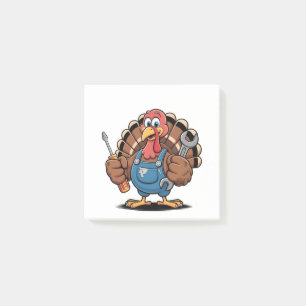 Mechanic Squad Turkey Thanksgiving Gobbler Post-it Notes