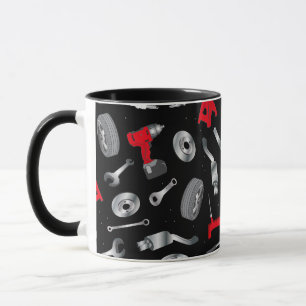 Mechanic Tools Pattern Mug