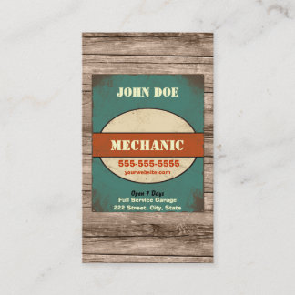 Mechanic Vintage Business Card