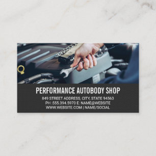 Mechanic with Wrench Business Card
